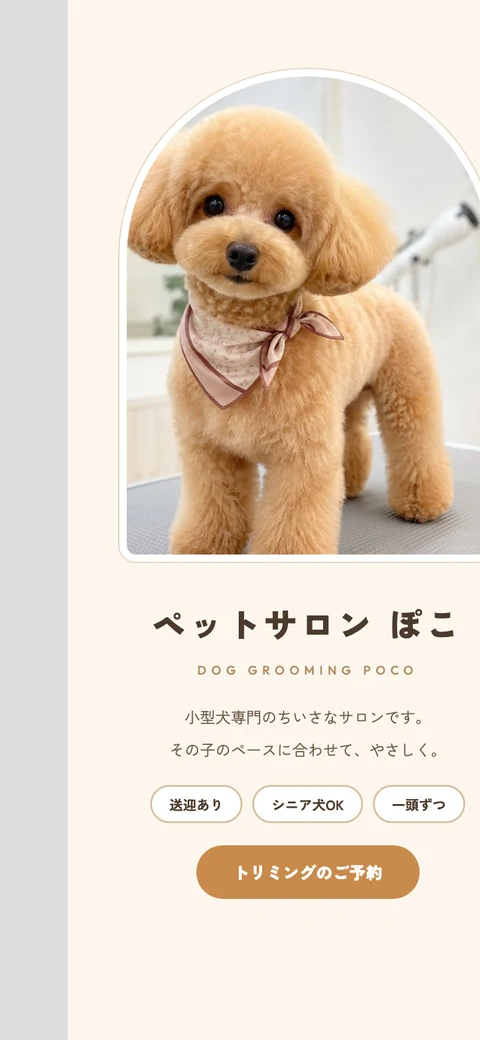 ペットサロンの見本